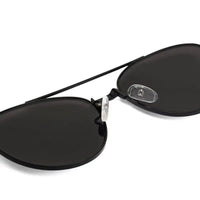 Gyron | Black Medium Full Rim Aviator Sunglasses for Men [UV-protected]