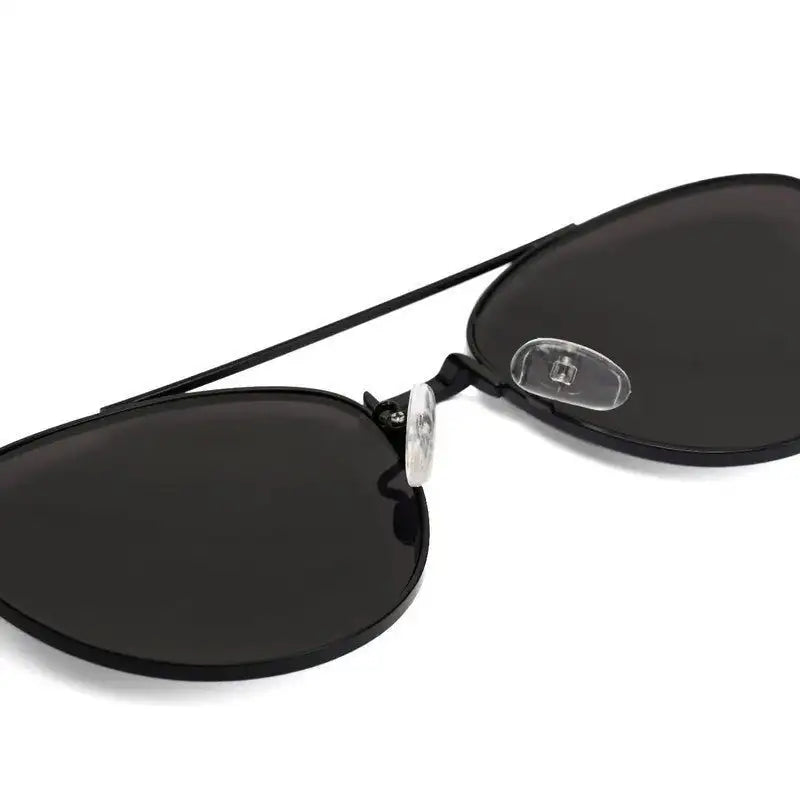 Gyron | Black Medium Full Rim Aviator Sunglasses for Men [UV-protected]