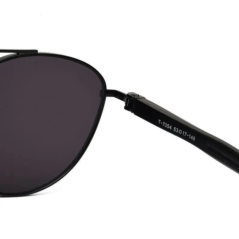 Gyron | Black Medium Full Rim Aviator Sunglasses for Men [UV-protected]