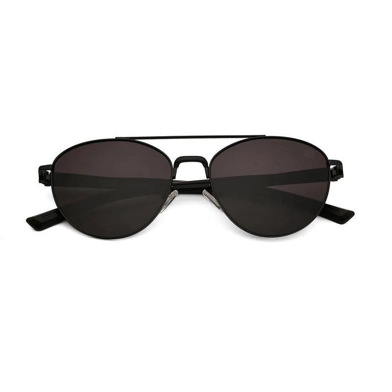 Gyron Black Medium Full Rim Aviator Sunglasses for Men — Hashtag Eyewears
