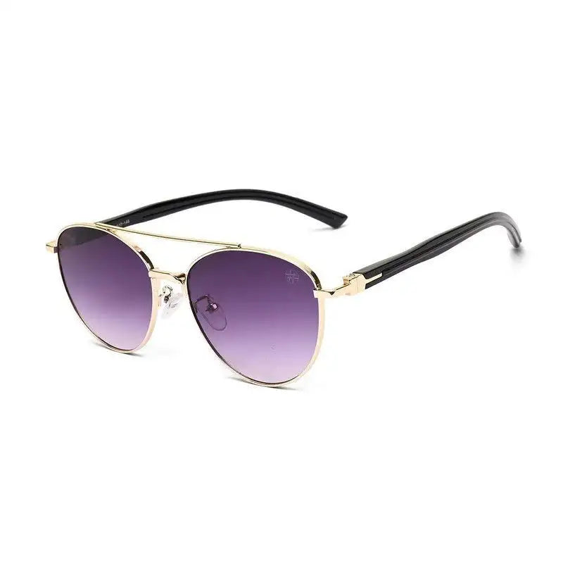 Gyron | Gold Medium Full Rim Aviator Sunglasses for Men [UV-protected]