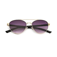 Gyron | Gold Medium Full Rim Aviator Sunglasses for Men [UV-protected]