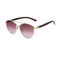 Gyron Gradient Brown Medium Full Rim Aviator Sunglasses for Men — Hashtag Eyewears