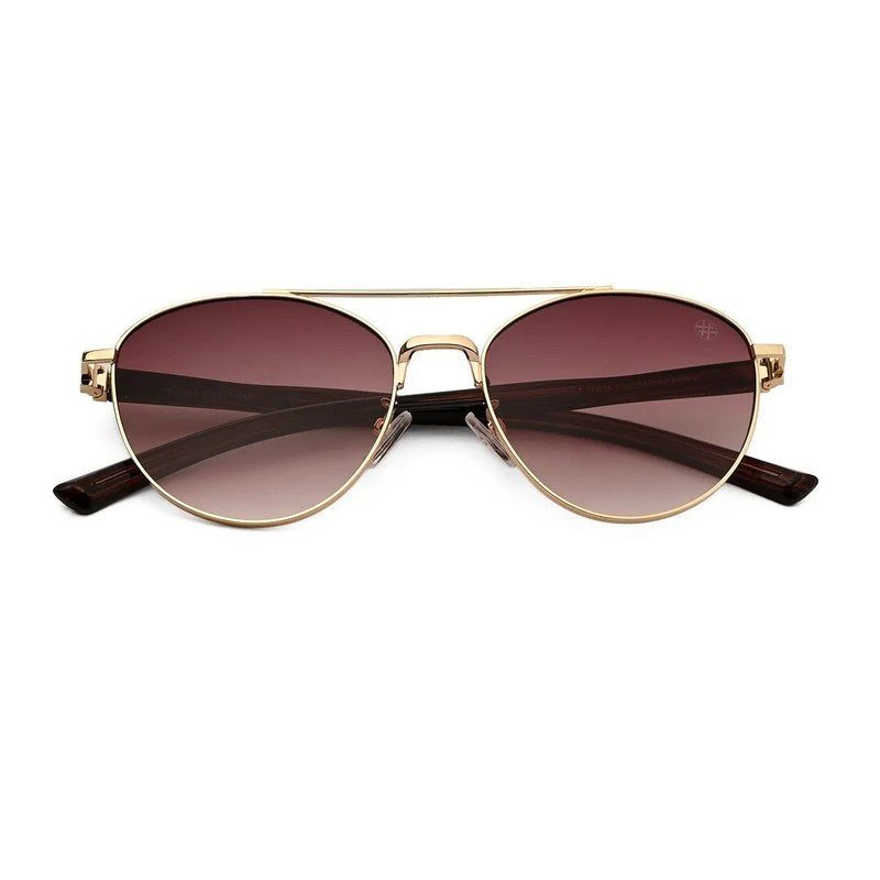 Gyron | Gradient Brown Medium Full Rim Aviator Sunglasses for Men [UV-protected]