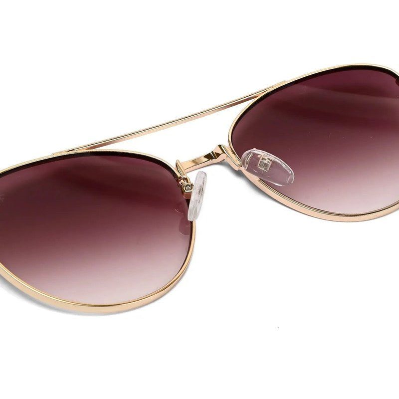 Gyron | Gradient Brown Medium Full Rim Aviator Sunglasses for Men [UV-protected]