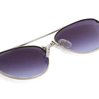 Gyron | Silver Medium Full Rim Aviator Sunglasses for Men [UV-protected]