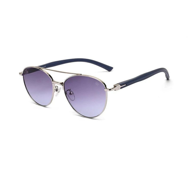 Gyron Silver Medium Full Rim Aviator Sunglasses for Men — Hashtag Eyewears