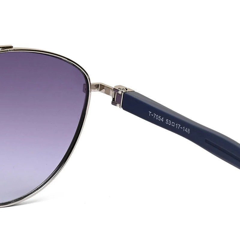 Gyron | Silver Medium Full Rim Aviator Sunglasses for Men [UV-protected]