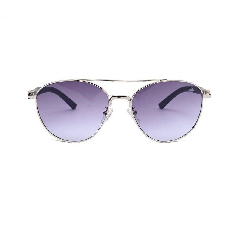 Gyron Silver Medium Full Rim Aviator Sunglasses for Men — Hashtag Eyewears