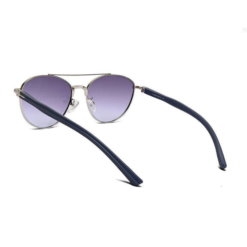 Gyron | Silver Medium Full Rim Aviator Sunglasses for Men [UV-protected]