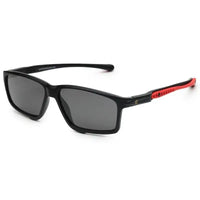 H2R | Black Medium Full Rim Rectangle Sports Sunglasses for Men & Women [Polarized]