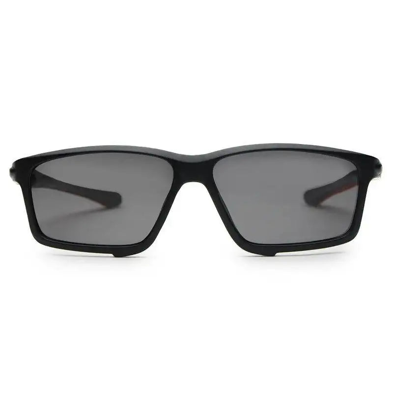 H2R | Black Medium Full Rim Rectangle Sports Sunglasses for Men & Women [Polarized]