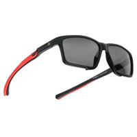H2R | Black Medium Full Rim Rectangle Sports Sunglasses for Men & Women [Polarized]