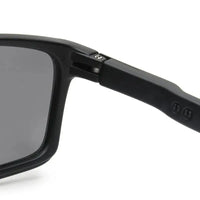H2R | Black Medium Full Rim Rectangle Sports Sunglasses for Men & Women [Polarized]