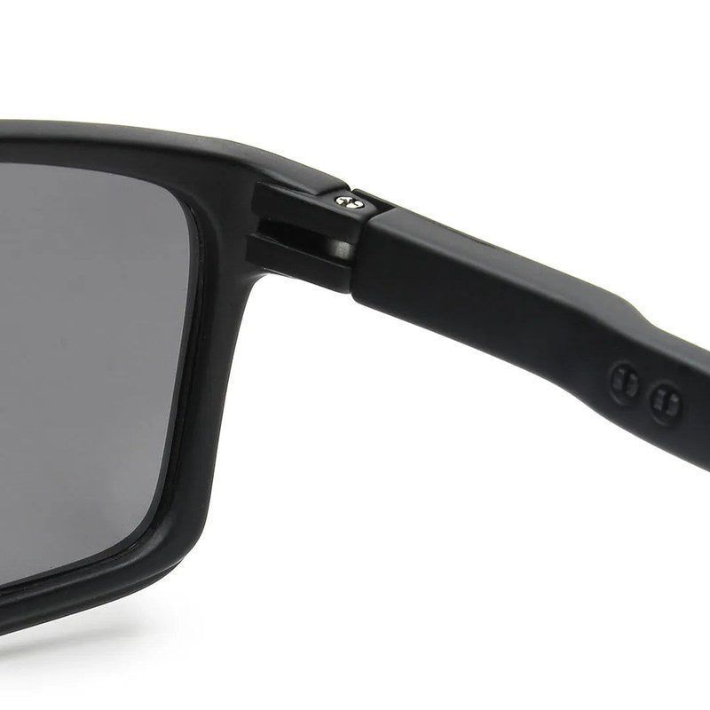 H2R Black Medium Full Rim Rectangle Sports Sunglasses for Men & Women — Hashtag Eyewears