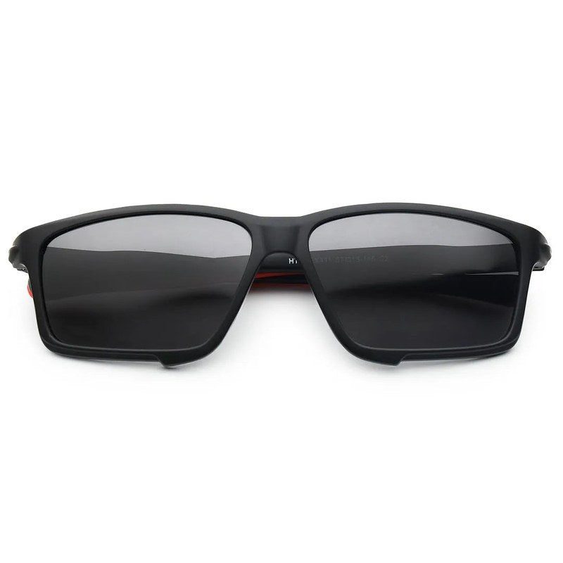 H2R Black Medium Full Rim Rectangle Sports Sunglasses for Men & Women — Hashtag Eyewears