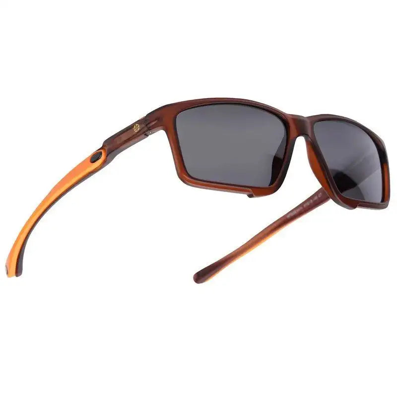 H2R | Brown Medium Full Rim Rectangle Sports Sunglasses for Men & Women [Polarized]