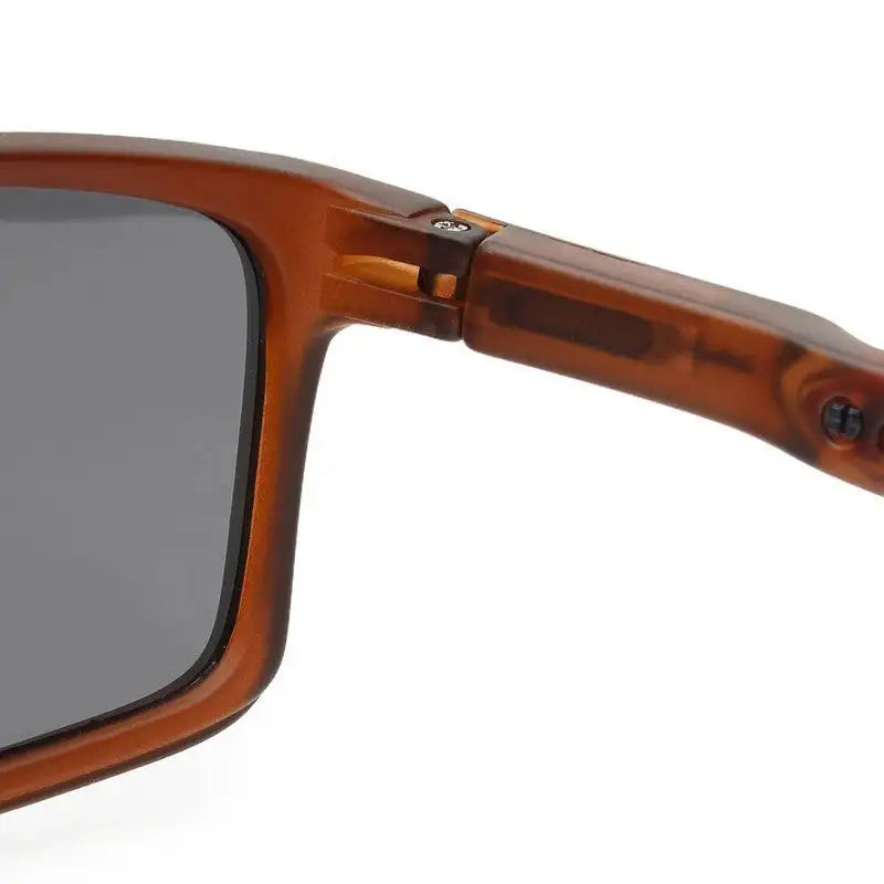 H2R | Brown Medium Full Rim Rectangle Sports Sunglasses for Men & Women [Polarized]