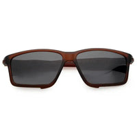 H2R | Brown Medium Full Rim Rectangle Sports Sunglasses for Men & Women [Polarized]