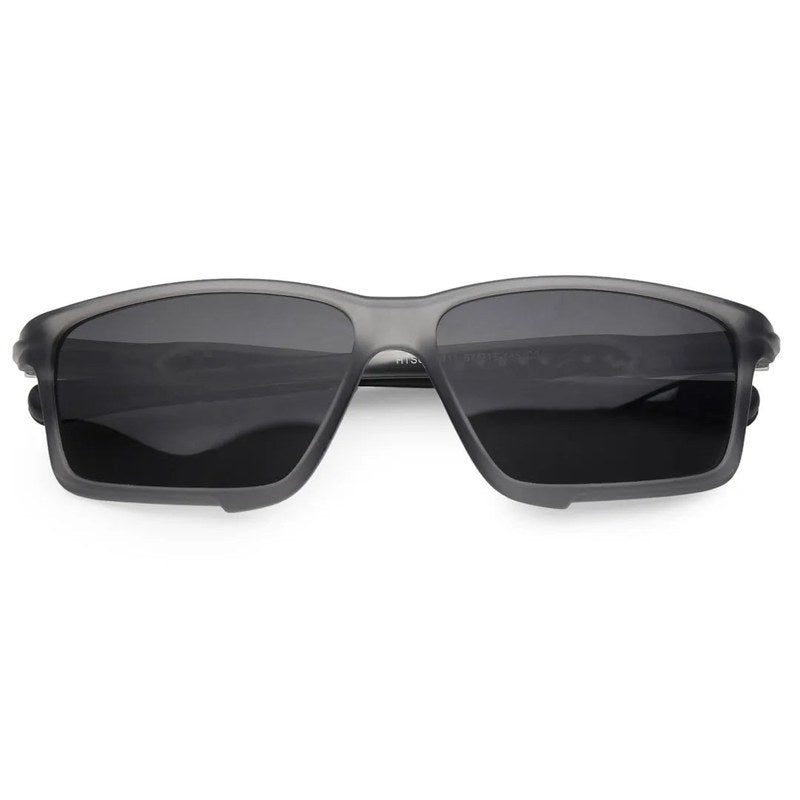 H2R | Grey Medium Full Rim Rectangle Sports Sunglasses for Men & Women [Polarized]