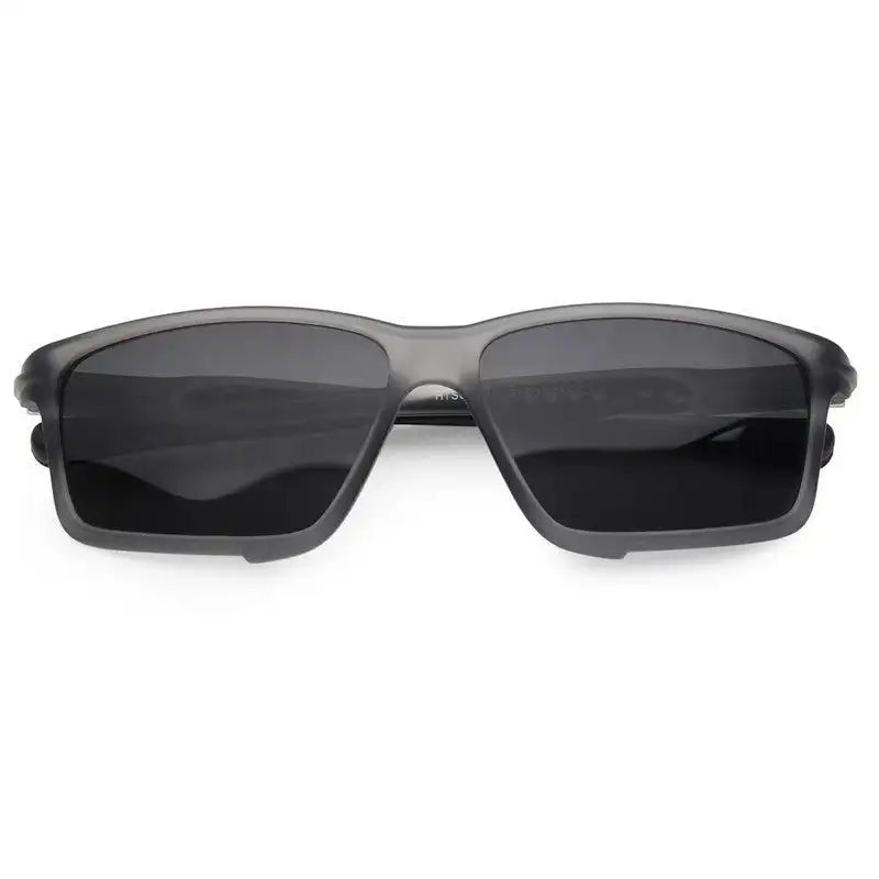 H2R | Grey Medium Full Rim Rectangle Sports Sunglasses for Men & Women [Polarized]