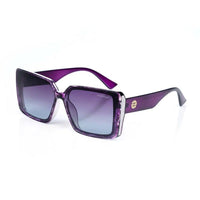 Halo Purple Texture Large Full Rim Square Sunglasses for Men & Women — Hashtag Eyewears