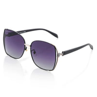 HEARTS Black & Golden Large Full Rim Square Sunglasses for Women — Hashtag Eyewears