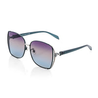 HEARTS Green & Silver Large Full Rim Square Sunglasses for Women — Hashtag Eyewears
