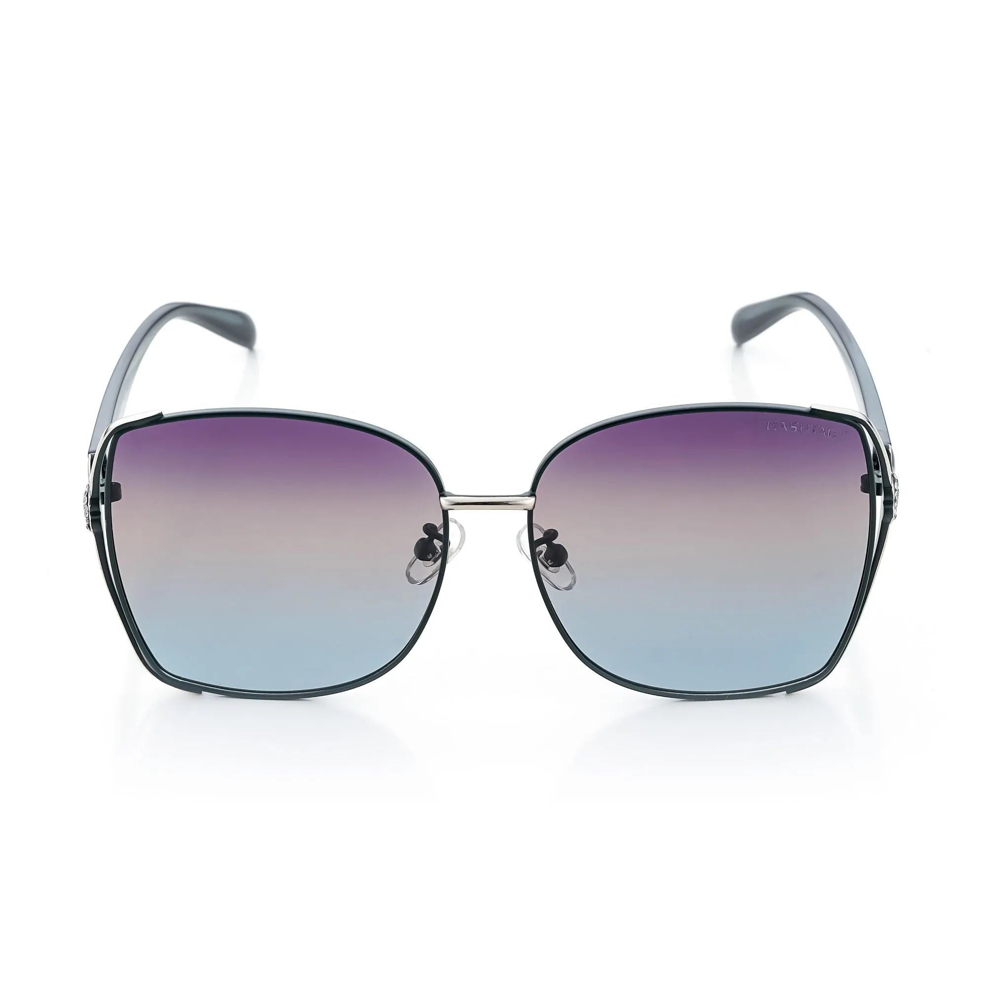 HEARTS Green & Silver Large Full Rim Square Sunglasses for Women — Hashtag Eyewears