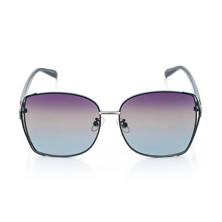 HEARTS Green & Silver Large Full Rim Square Sunglasses for Women — Hashtag Eyewears