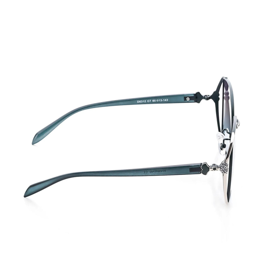 HEARTS Green & Silver Large Full Rim Square Sunglasses for Women — Hashtag Eyewears