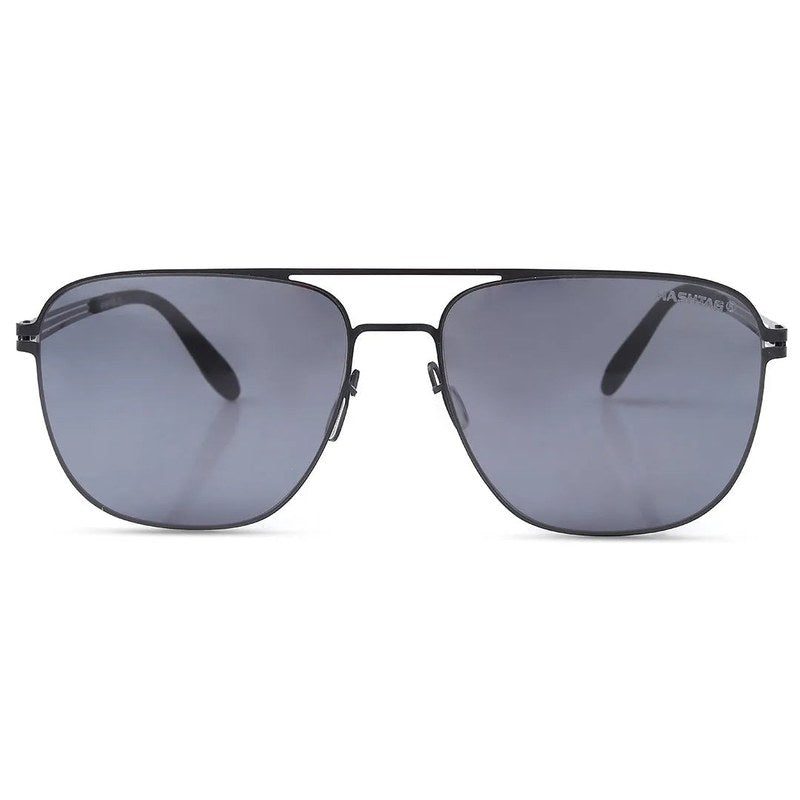 Helion Black Small Full Rim Square Sunglasses for Men — Hashtag Eyewears
