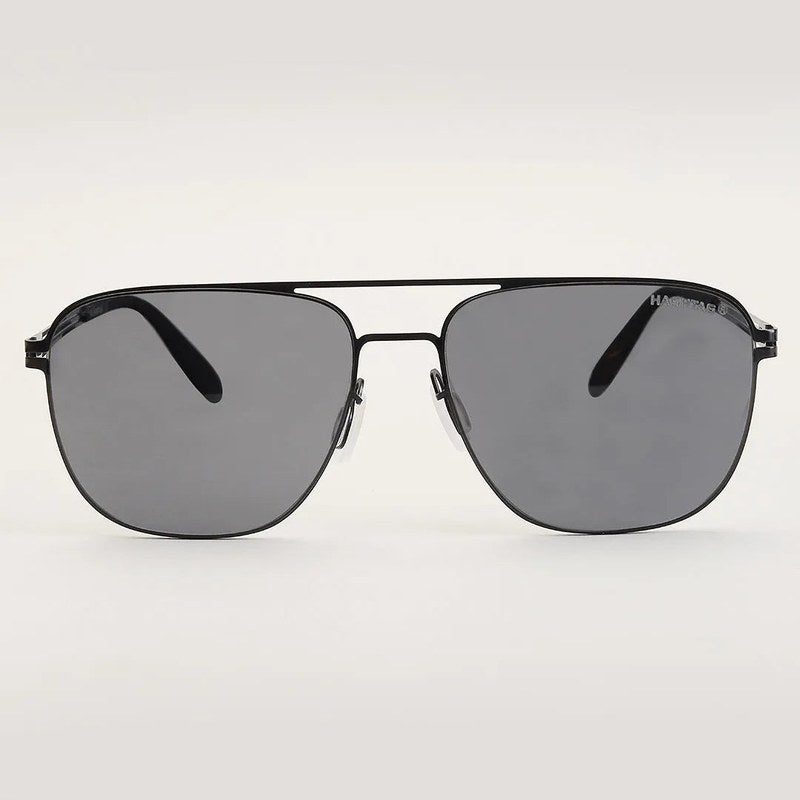 Helion Black Small Full Rim Square Sunglasses for Men — Hashtag Eyewears