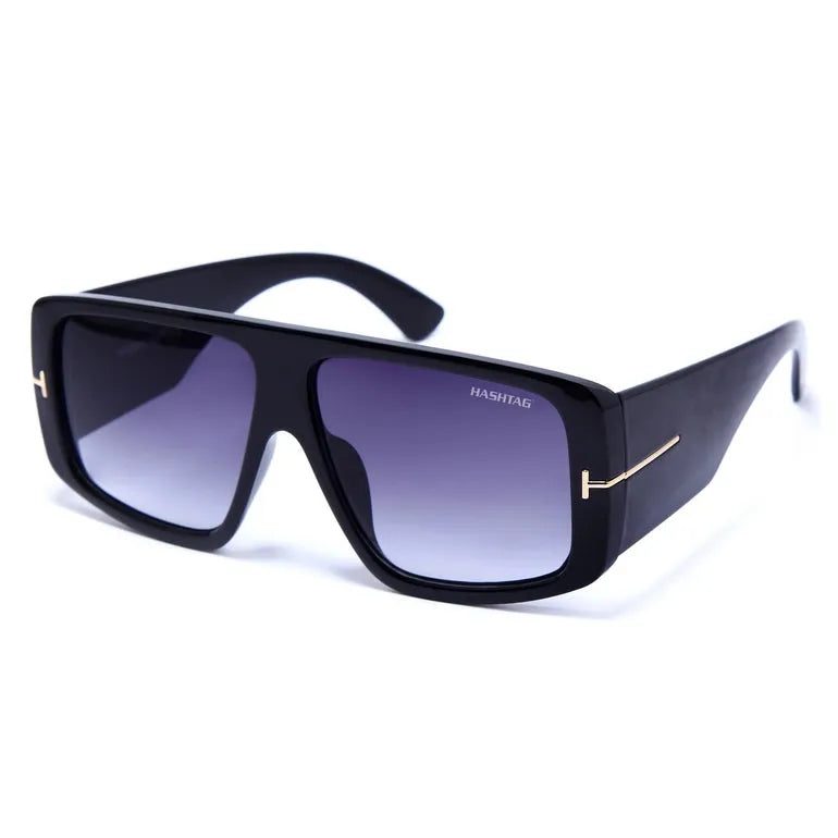 Helios Gradient Purple Oversized Full Rim Square Sunglasses for Men & Women — Hashtag Eyewears