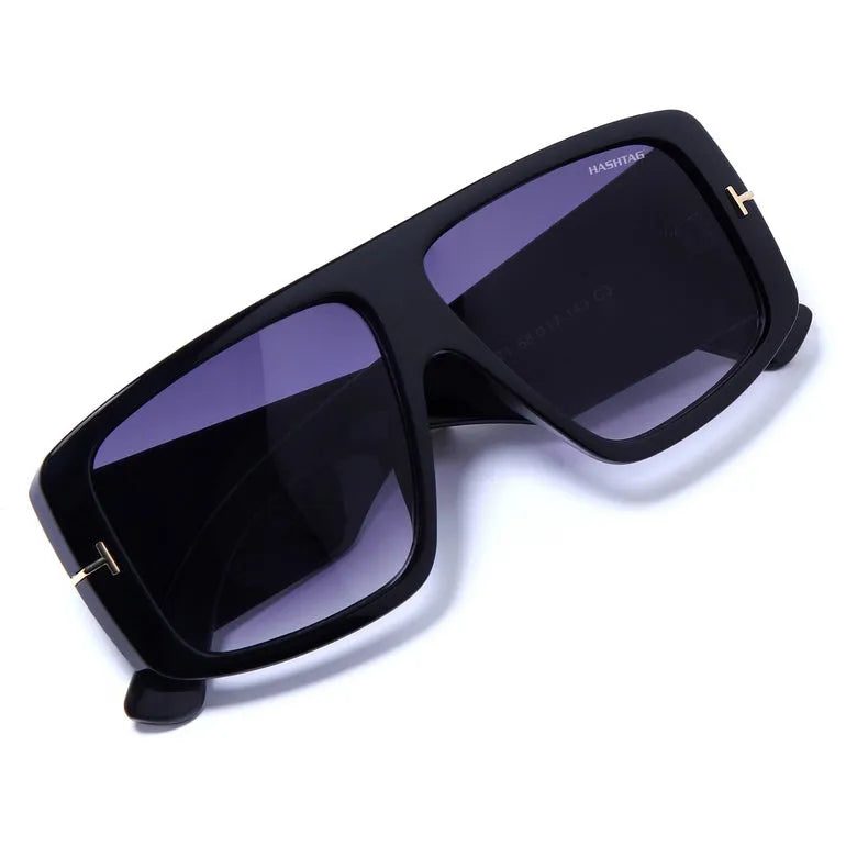 Helios Gradient Purple Oversized Full Rim Square Sunglasses for Men & Women — Hashtag Eyewears