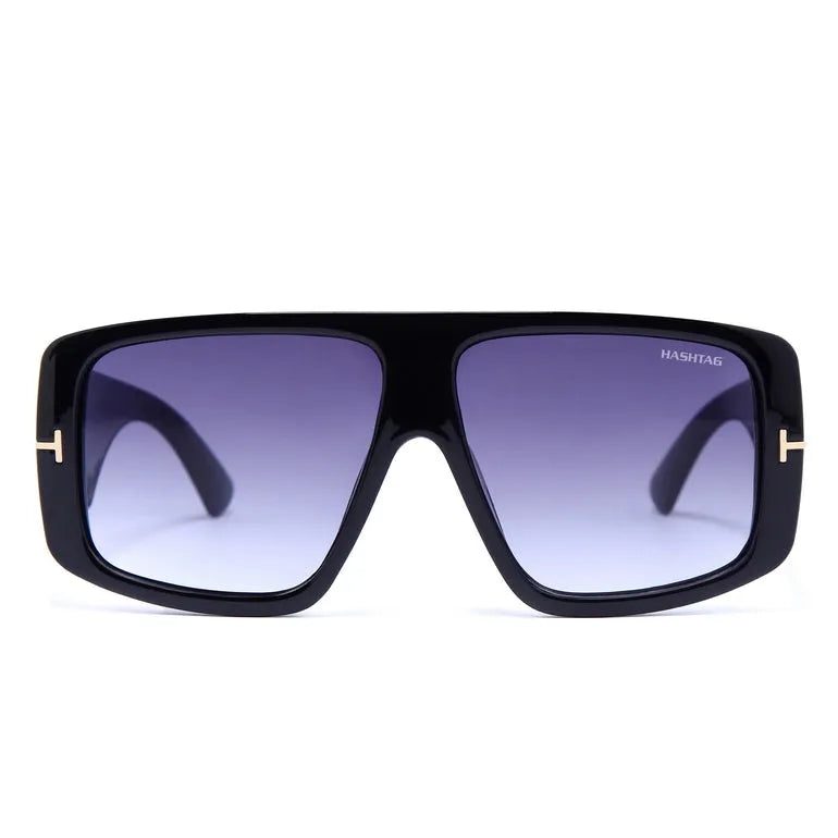 Helios Gradient Purple Oversized Full Rim Square Sunglasses for Men & Women — Hashtag Eyewears