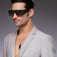 Helios Havana and Golden Oversized Full Rim Square Sunglasses for Men & Women — Hashtag Eyewears