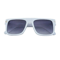 Helios White Oversized Full Rim Square Sunglasses for Men & Women — Hashtag Eyewears
