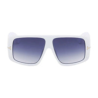 Helios White Oversized Full Rim Square Sunglasses for Men & Women — Hashtag Eyewears