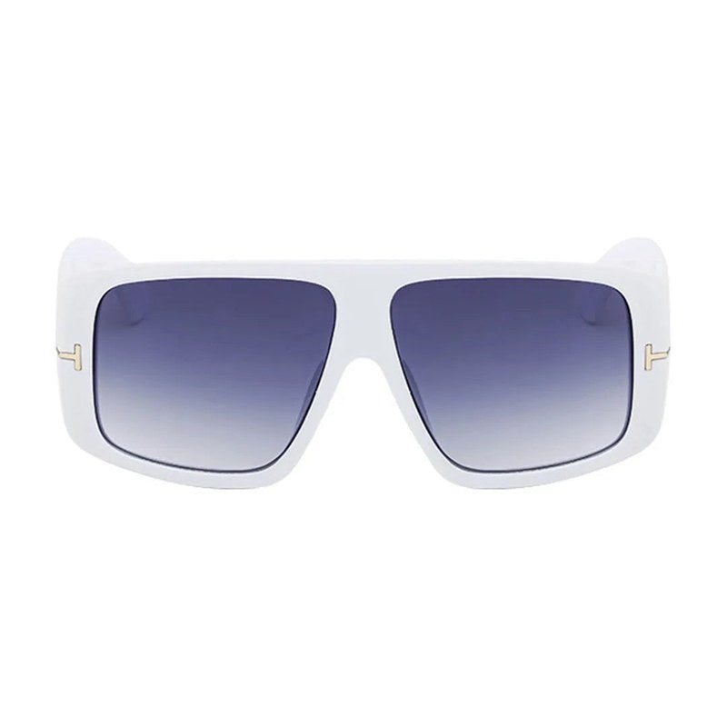 Helios | White Oversized Full Rim Square Sunglasses for Men & Women [UV-protected]