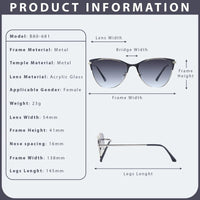 Hestara Grey Medium Full Rim Cat eye Sunglasses for Women — Hashtag Eyewears