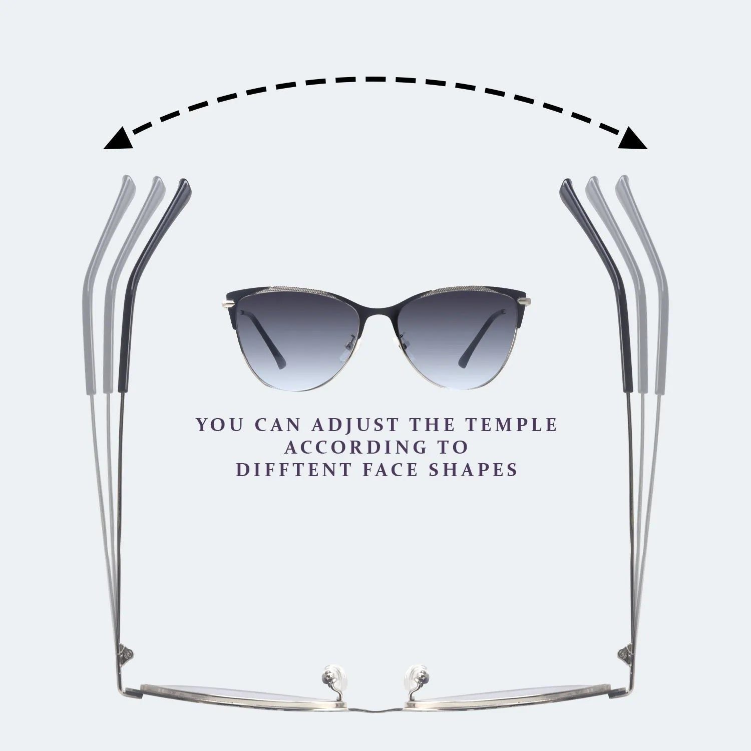 Hestara Grey Medium Full Rim Cat eye Sunglasses for Women — Hashtag Eyewears