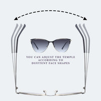 Hestara Grey Medium Full Rim Cat eye Sunglasses for Women — Hashtag Eyewears