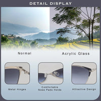 Hestara Grey Medium Full Rim Cat eye Sunglasses for Women — Hashtag Eyewears