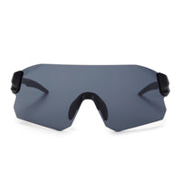 Hunters Black Large Rim Less Shield Sports Sunglasses for Men & Women — Hashtag Eyewears