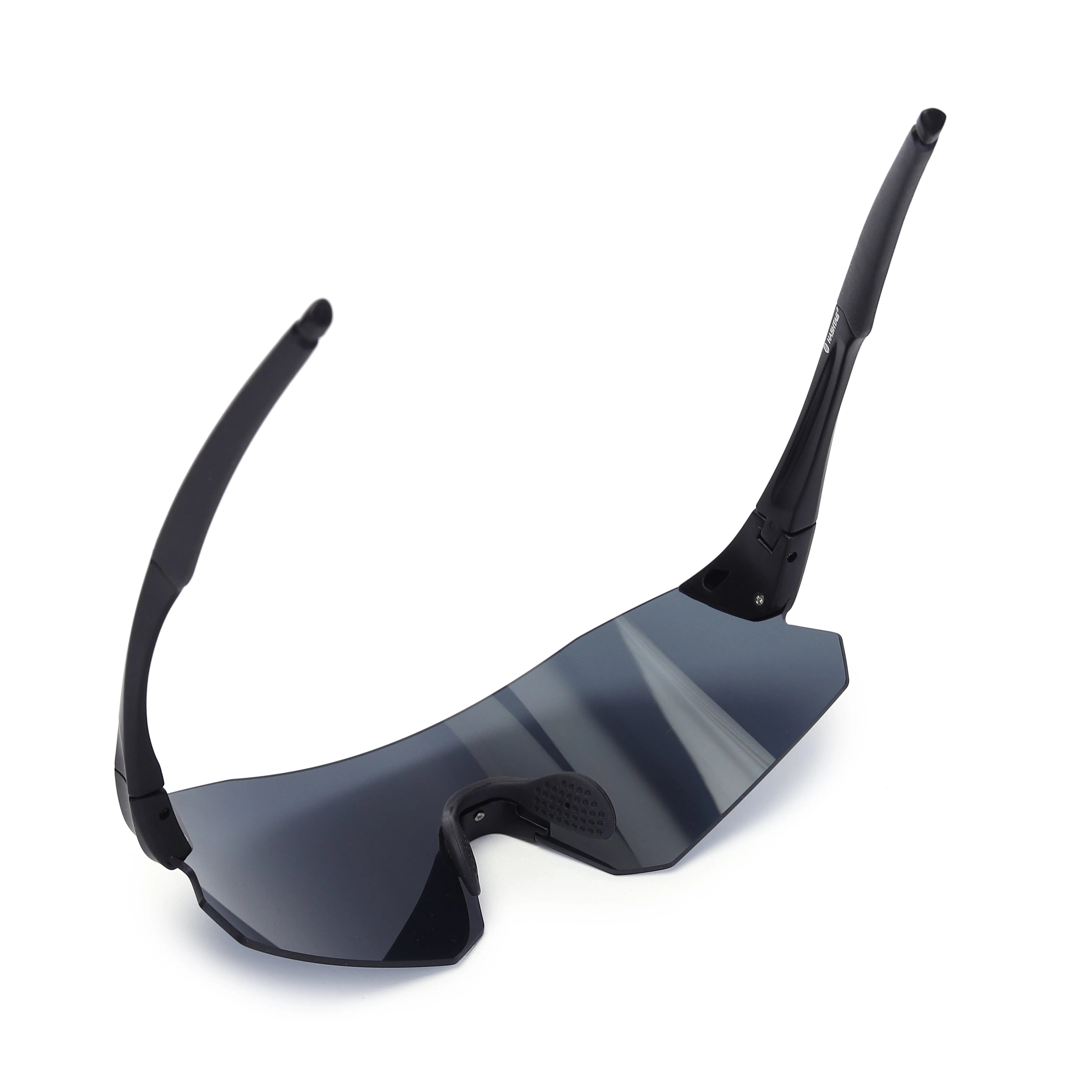 Hunters Black Large Rim Less Shield Sports Sunglasses for Men & Women — Hashtag Eyewears