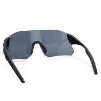 Hunters Black Large Rim Less Shield Sports Sunglasses for Men & Women — Hashtag Eyewears