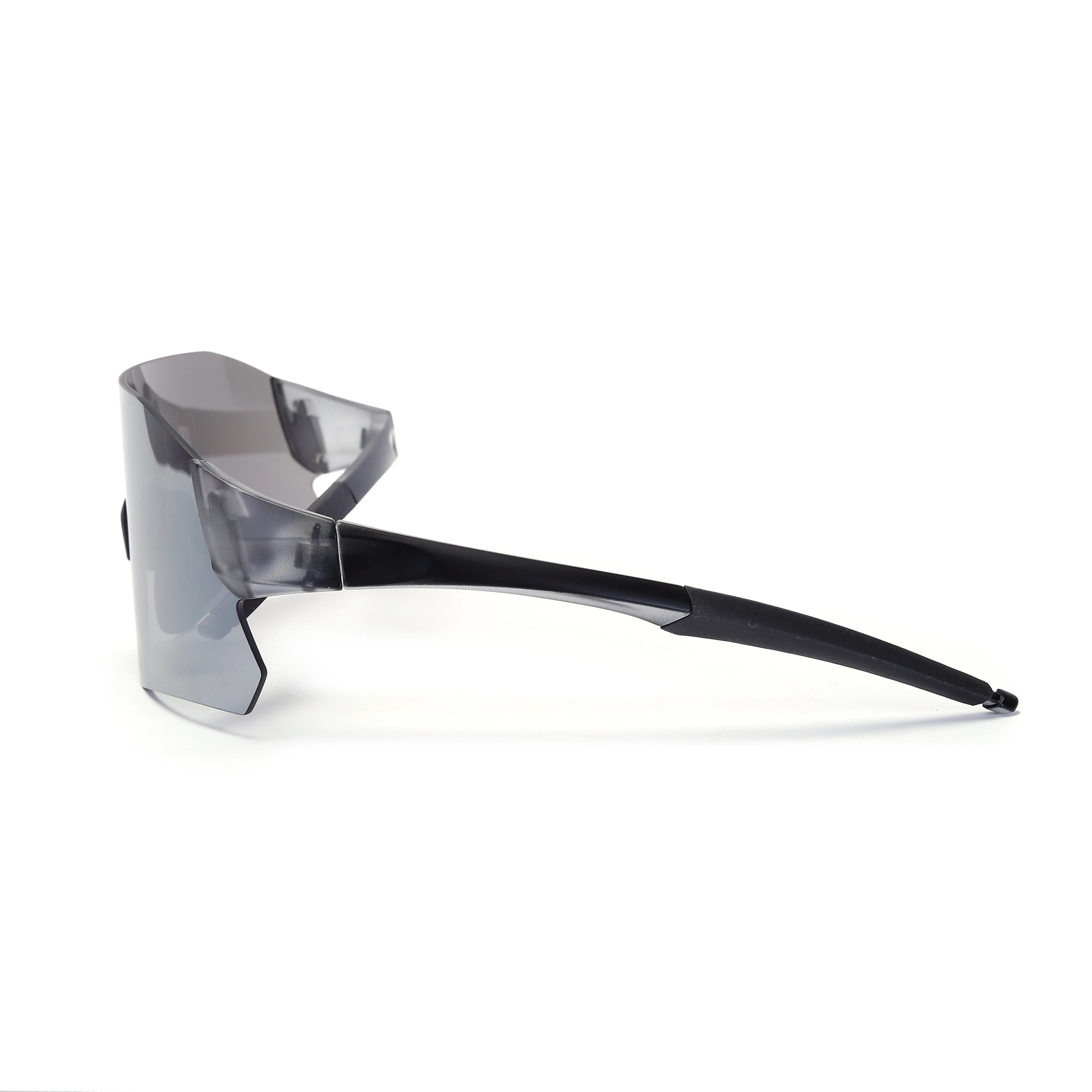 Hunters Grey Large Rim Less Shield Sports Sunglasses for Men & Women — Hashtag Eyewears