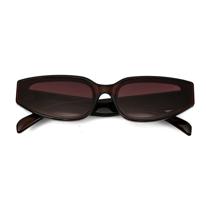 Hyra | Dark Brown Medium Full Rim Cateye Sunglasses for Women [UV-protected]