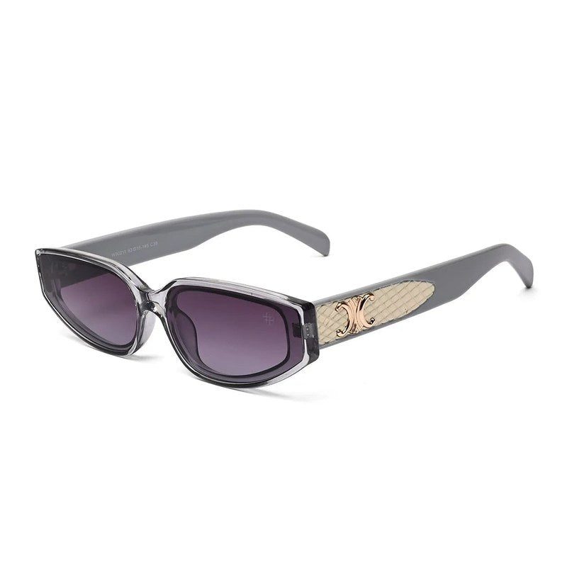 Hyra Transparent Grey Medium Full Rim Cateye Sunglasses for Women — Hashtag Eyewears